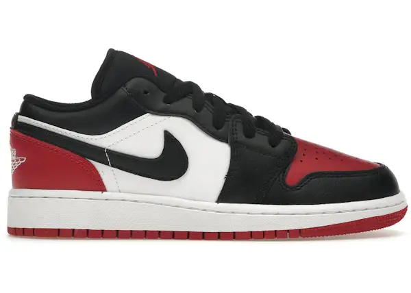 Size 7Y - Jordan 1 Low Bred Toe 2.0 (GS) 553560-161