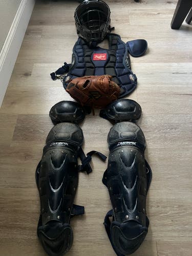 Black/Navy Catcher's Set & Glove (Used)