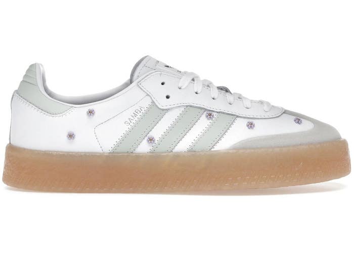 Size 8.5 - adidas Sambae Floral White Linen Green Gum (Women's) JS3954