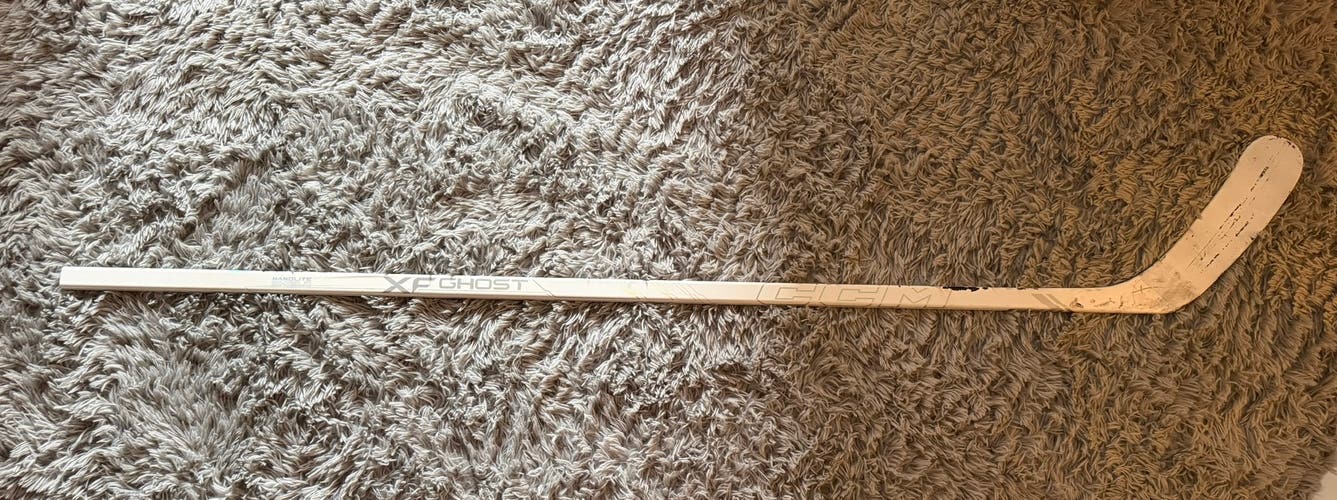Senior CCM XF Ghost (All white) Left Hand Hockey Stick P92 75 Flex Pro Stock (Use)