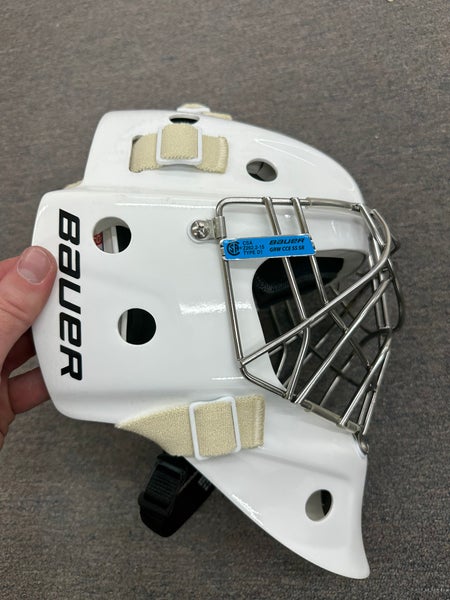 White Senior Bauer 940 Goalie Mask (New) | SidelineSwap | Buy and Sell ...