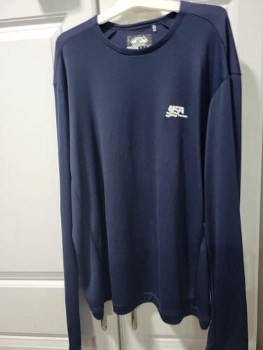 Blue Large Men's Shirt USA Hockey (Used)
