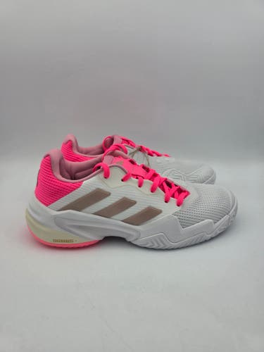 Adidas Barricade 13 Tennis Shoes Women's Size 6.5 White Pink Sneakers JP9842