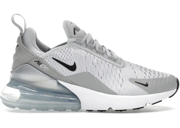 Size 6.5 - Nike Air Max 270 Pure Platinum Light Smoke Grey Metallic Silver Black