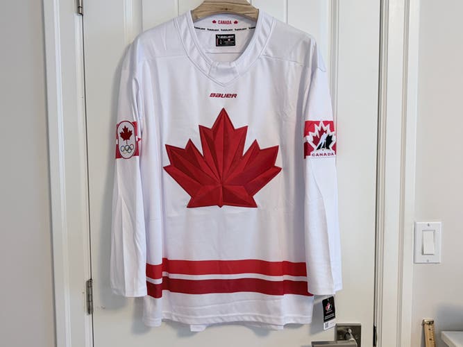 BNWT Authentic Bauer 2026 Olympics Team Canada White Jersey Large NEW