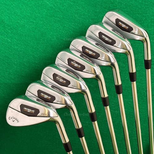 Callaway Rogue ST Pro 4-PW Iron Set Project X Rifle 105G 6.0 Tour Flighted Stiff