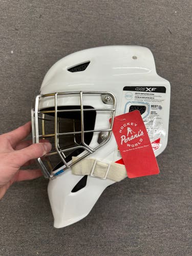 White Senior CCM AXIS XF Goalie Mask (New)