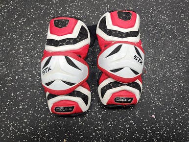 Used STX CELL III Lacrosse Arm Pads/Guards Red MD 11849-S000038821