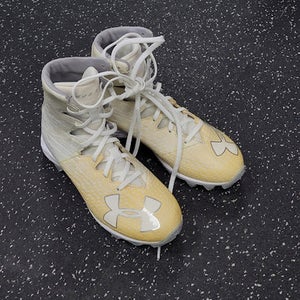 Used Under Armour LAX Cleats Boys White Junior 03.5 11849-S000038876