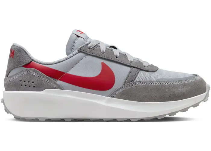 Size 6 - Nike Waffle Nav Wolf Grey Cool Red FJ4195-004