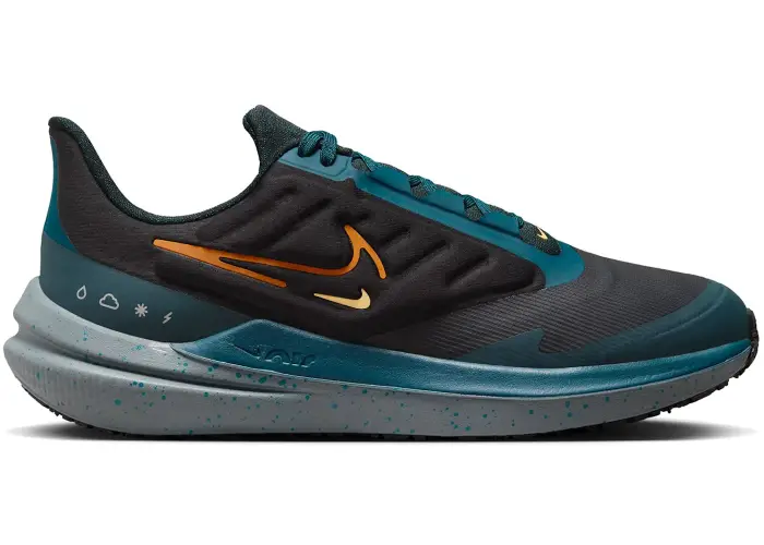 Size 10.5 - Nike Air Winflo 9 Shield Black Deep Jungle DM1106-002