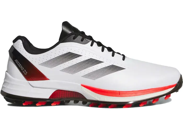 Size 11 - adidas Adizero ZG Spikeless Golf White Lucid Red Black IE3530