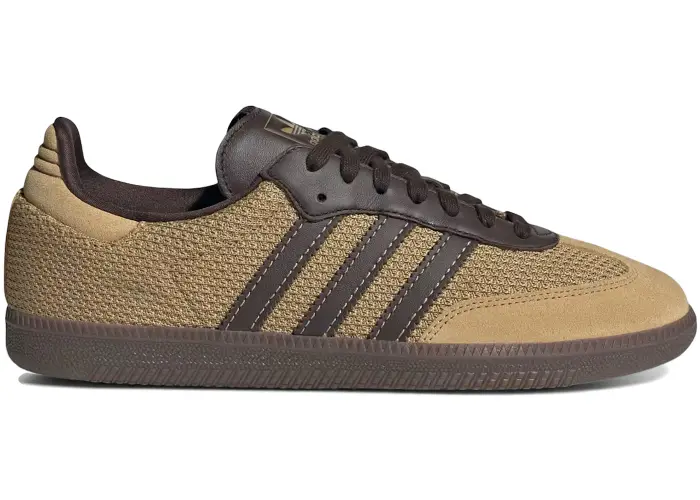 Size 7 - adidas Samba OG Golden Beige Dark Brown JR0884