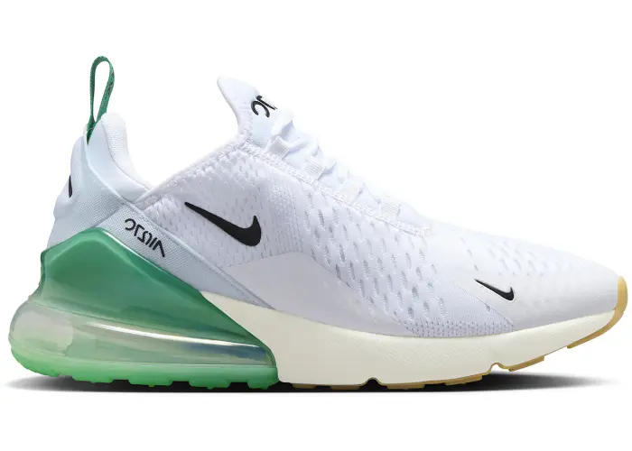 Size 8.5 - Nike Air Max 270 White Summit White Stadium Green Black (Women's) AH6