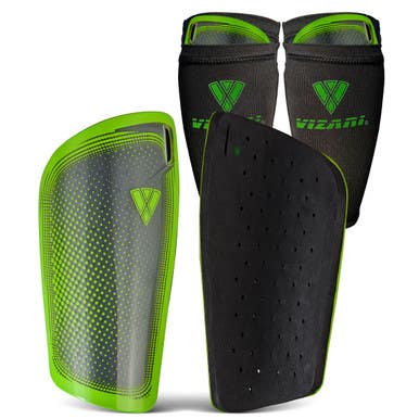 New Atletico Soccer Shin Guards- Grey/Green- Small 11859-VIZ664181065786