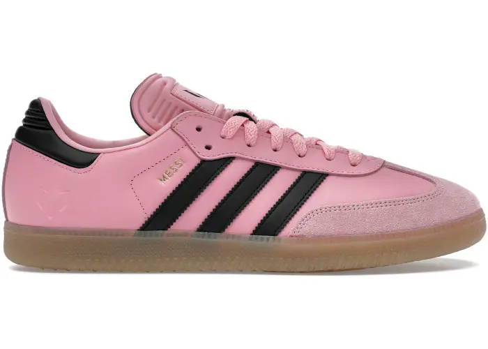 Size 10 - adidas Samba Messi Light Pink Black JP7844