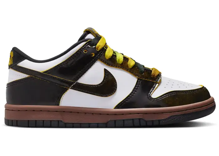 Size 6.5 - Nike Dunk Low SE Panda-Monium White Black Fauna Brown (GS) HQ9294-100