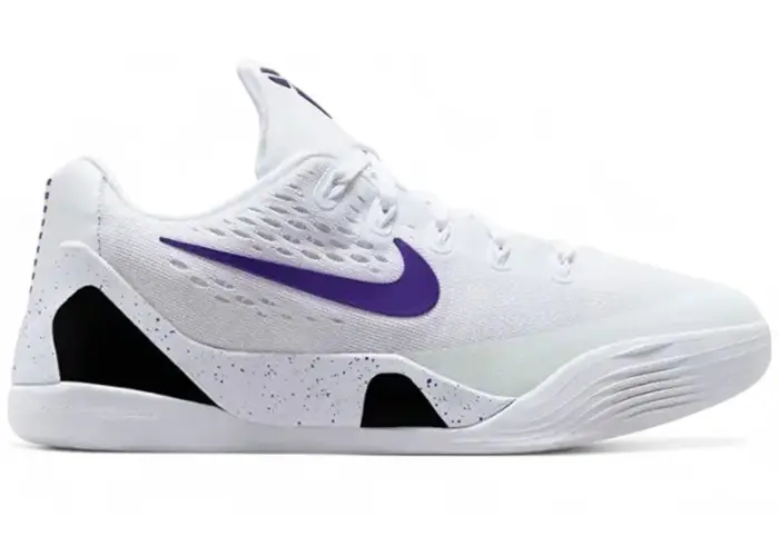 Size 5.5 - Nike Kobe 9 EM Low TB White Court Purple (GS) FV3607-101