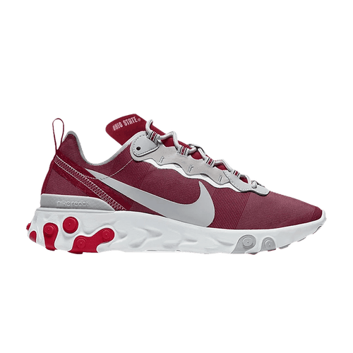 Size 9M/10.5W - Nike React Element 55 'Ohio State  (NO BOX) osuBuckeyes' CK4798-