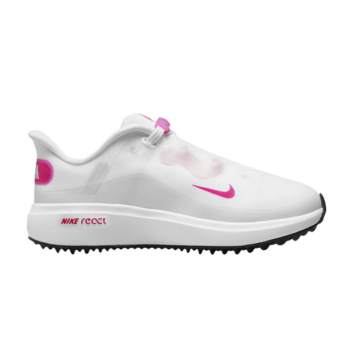 Size 7.5M/9W - Nike Wmns React Ace Tour 'White Pink (No Box) CW3096-105