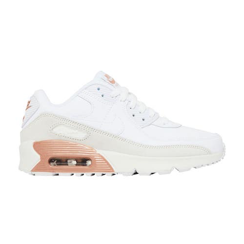 Size 4.5M/6W - Nike Air Max 90 Leather GS White Red Bronze (NO BOX) CD6864-117