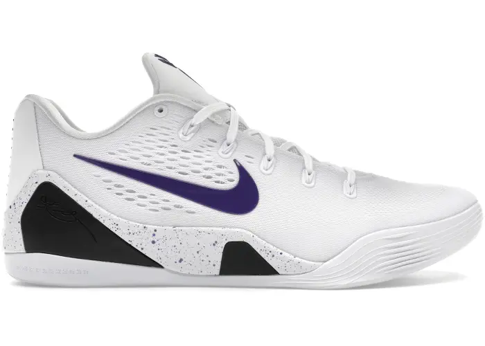 Size 12M/13.5W - Nike Kobe 9 Elite Low EM Protro White Purple (NO BOX) IH1401-10