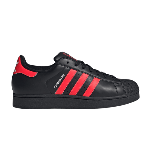 Size 10M/11.5W - adidas Superstar 2 'Black Lucid Red' (NO BOX) JQ3176