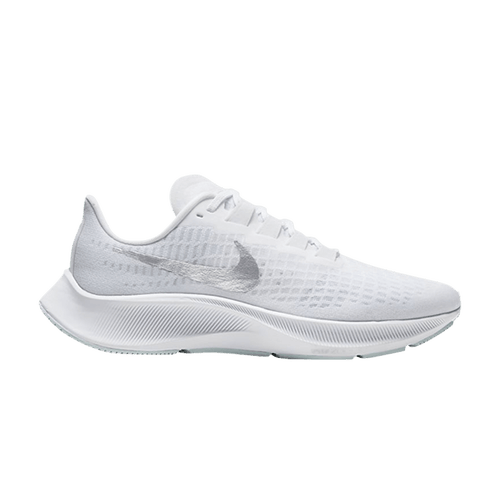Size 7.5M/9W - Nike Wmns Air Zoom Pegasus 37 'White Metallic Silver' (NO BOX) BQ