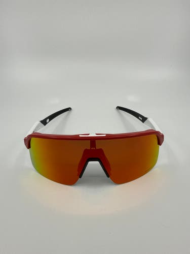 Oakley Sutro Lite Prizm Ruby Lenses Matte Red and White Frame OO9463-6539