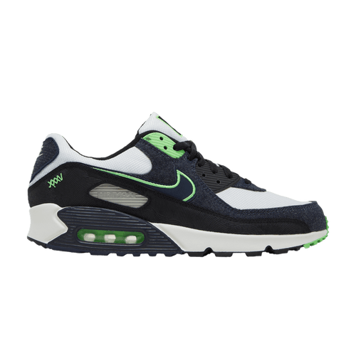 Size 15M/16.5W - Nike Air Max 90 SE Black Green (NO BOX) DN4155-001