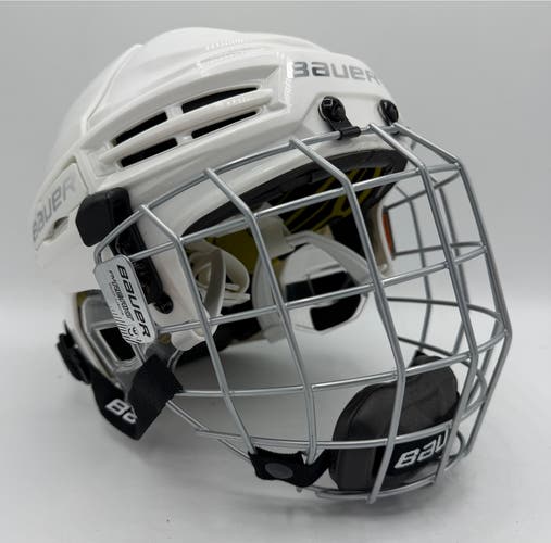 Youth White Bauer Re-Akt 100 Helmet