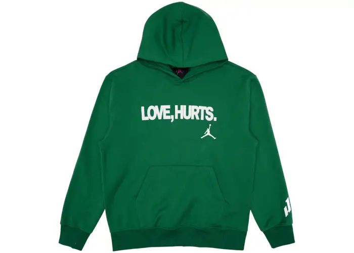 Size L - Jordan Fleece Love Hurts Jalen Hurts Hoodie Kelly Green IQ3758-366