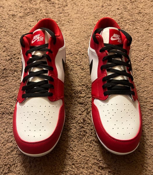 Nike Air Jordan 1 MCS Low \'Chicago\' Baseball Cleats CJ8524-611 Size 14 Nike Air Jordan 1 Retro MCS Low Chicago Baseball Cleats  main image 3
