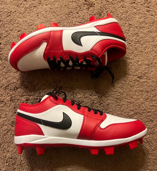 Air Jordan 1 Retro MCS Low \'Chicago\' Red White Baseball Cleats CJ8524-611 Sz 16 s-l400.jpg main image 4