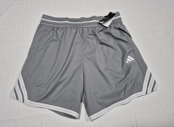 Gray Large Men's Adidas Shorts (New) Adidas CrazyLite 7” Men’s Basketball Shorts JP2157