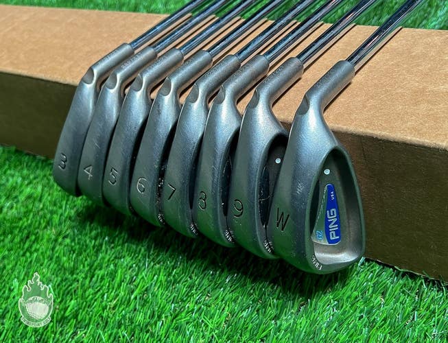 Used Right Handed Ping White Dot G2 Irons 3-PW Stiff Flex Steel Golf Club Set