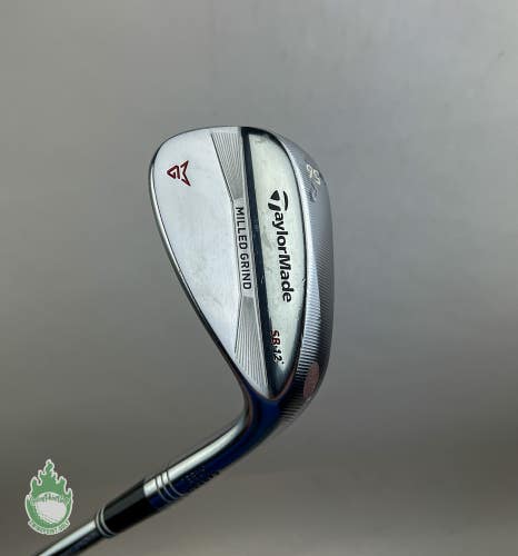 Right Handed TaylorMade Milled Grind Chrome SB 56*-12 Wedge Flex Steel Golf