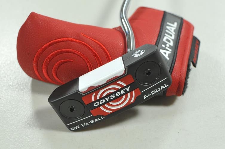 Odyssey Ai-DUAL Double Wide 1/2 Ball 35" Putter RH SL 90 Steel w/ Cover  #211790
