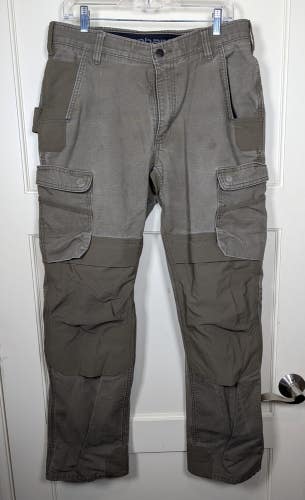 Carhartt 103335 Steel Rugged Flex Relaxed Fit Double-Front Cargo Work Pant 34x32