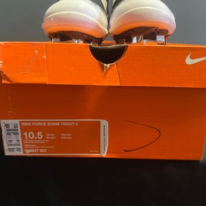 Black Men's Size M 10.5 (W 11.5) Adult Nike Trout 4 High Top Metal (New)
