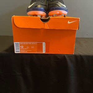 Black/White-Rush Blue Men's Size M 12.0 (W 13.0) Adult Nike Air Pro MVP Pro Metal 2 (New