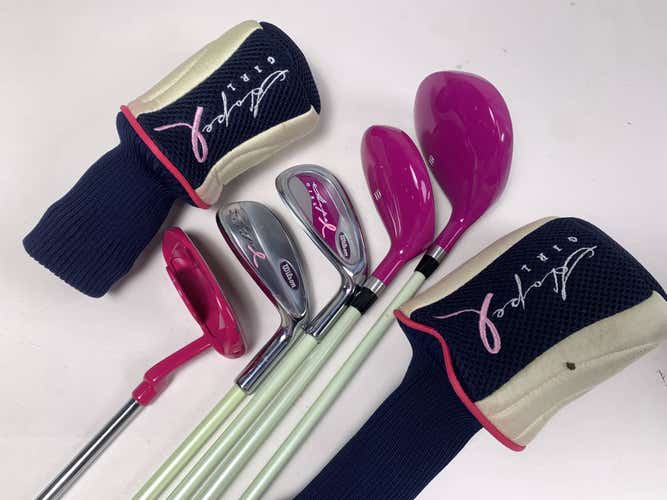 Wilson Hope Girls Club Set Driver Hybrid 6 Iron PW Putter Youth Junior RH HC
