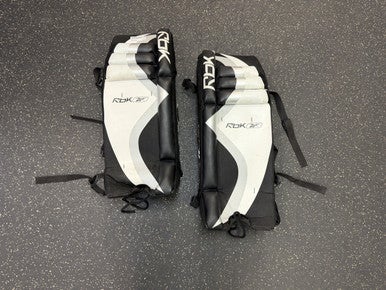 Used Reebok STREET Goalie Leg Pads Junior Black 27" 11339-S000201464