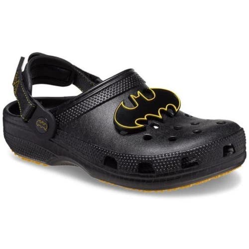 Crocs Classic 208648-001 Clogs Unisex M6/W8 Black Batman Adjustable Strap RG286