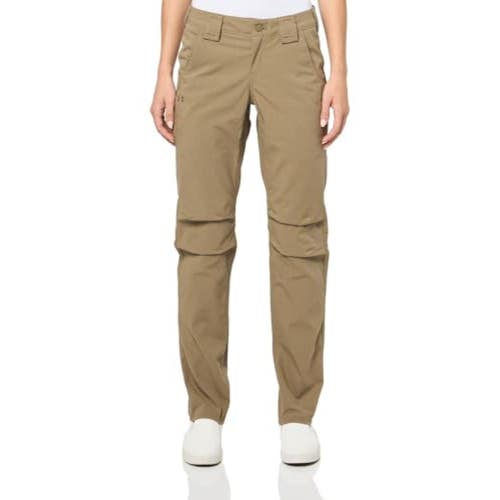 Under Armour Tactical Elite Pants Women's 12 Tan Flat Front Straight Leg DAB252