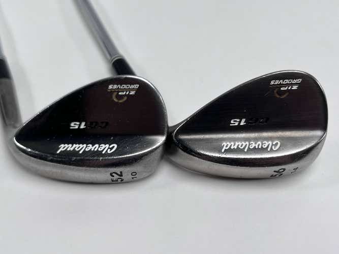 Cleveland CG15 Black Pearl Wedge Set 52* 10 56* 14 Traction Wedge Steel Mens RH