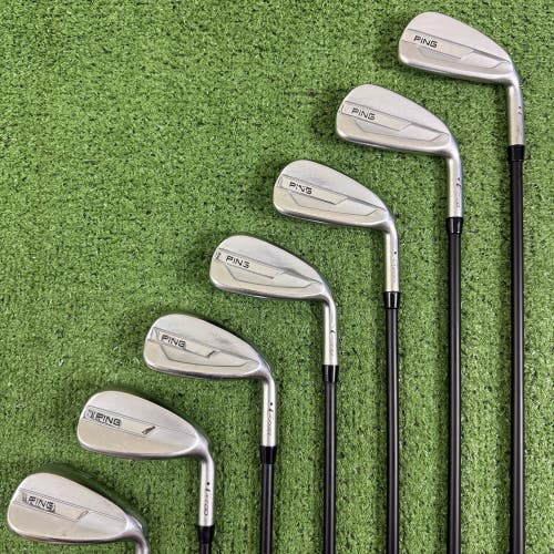 Ping G700 Iron Set Black Dot 5-PW UW KBS Max 75g Regular Flex +1.25 Long