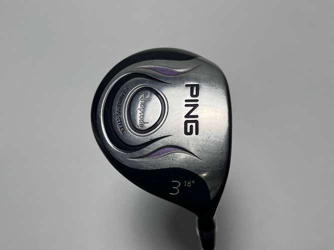 Ping Rhapsody 3 Fairway Wood 18* ULT 129 Ultra Light Ladies Graphite Womens RH