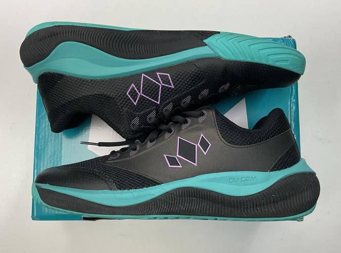 Diadem Court Flo Black Teal Mens Size 9.5 And Womens Size 11