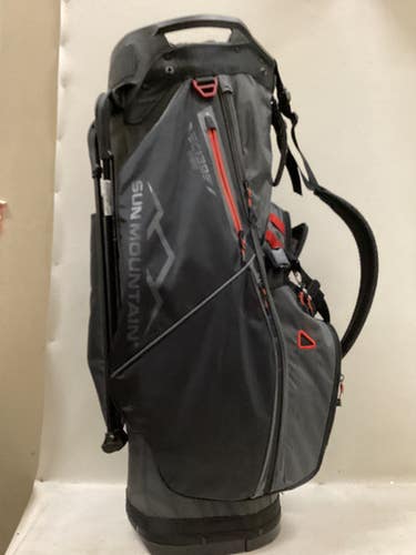 Used Sun Mtn C130 HYBRID Mens Stand Bag Black And Red 11725-S000500811